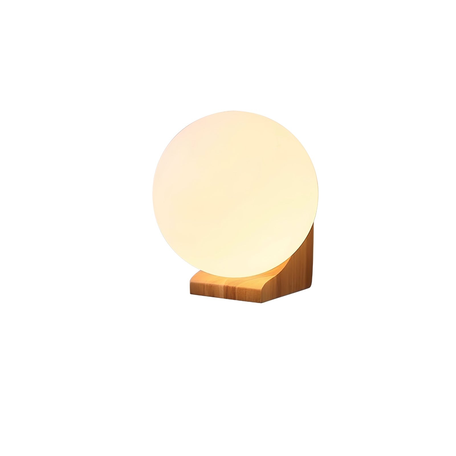Minimalist Wooden Geometric Bracket Glass Globe Wall Lamp M477