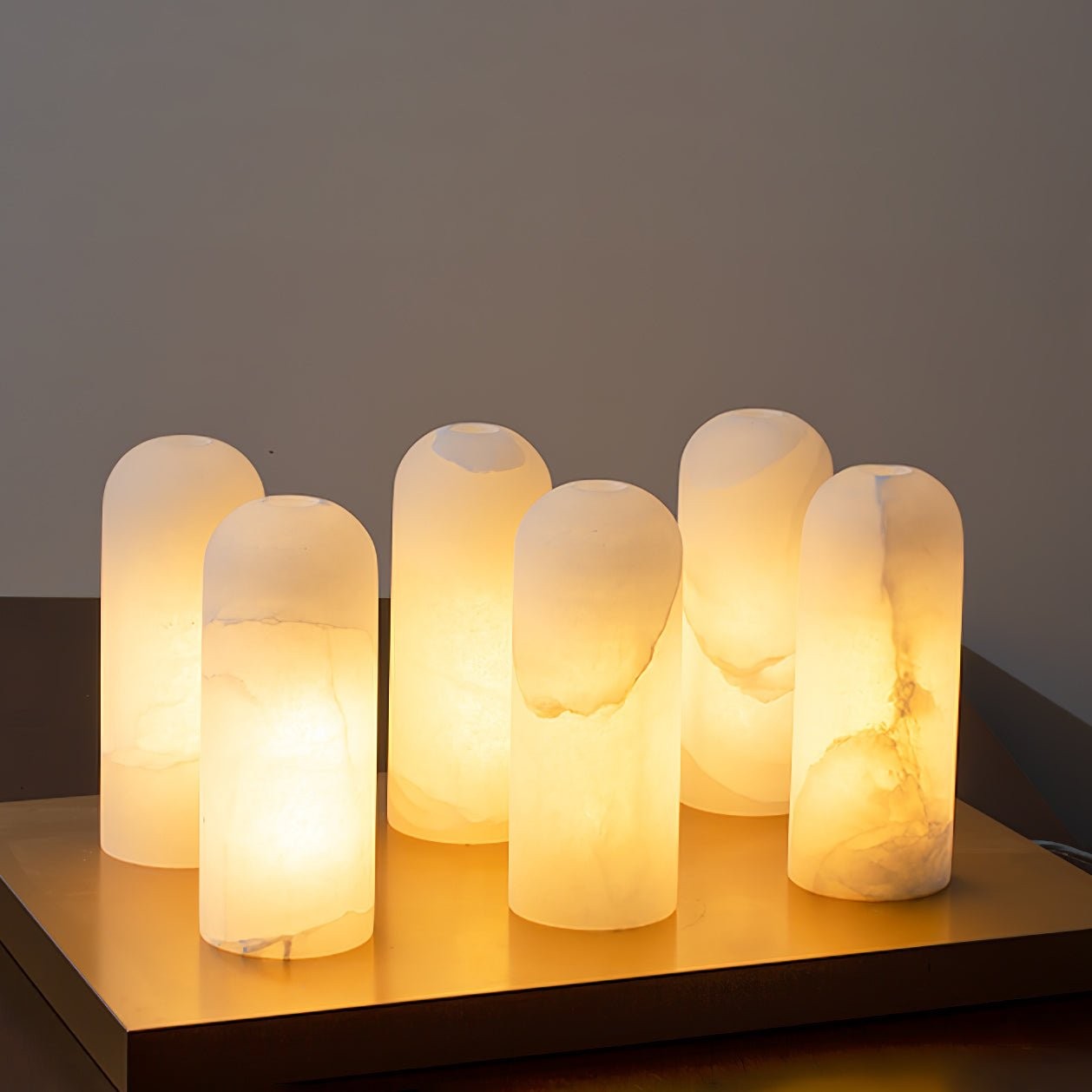 Modern Minimalist Copper Natural Marble Adjustable Wire Wall Lamp M452