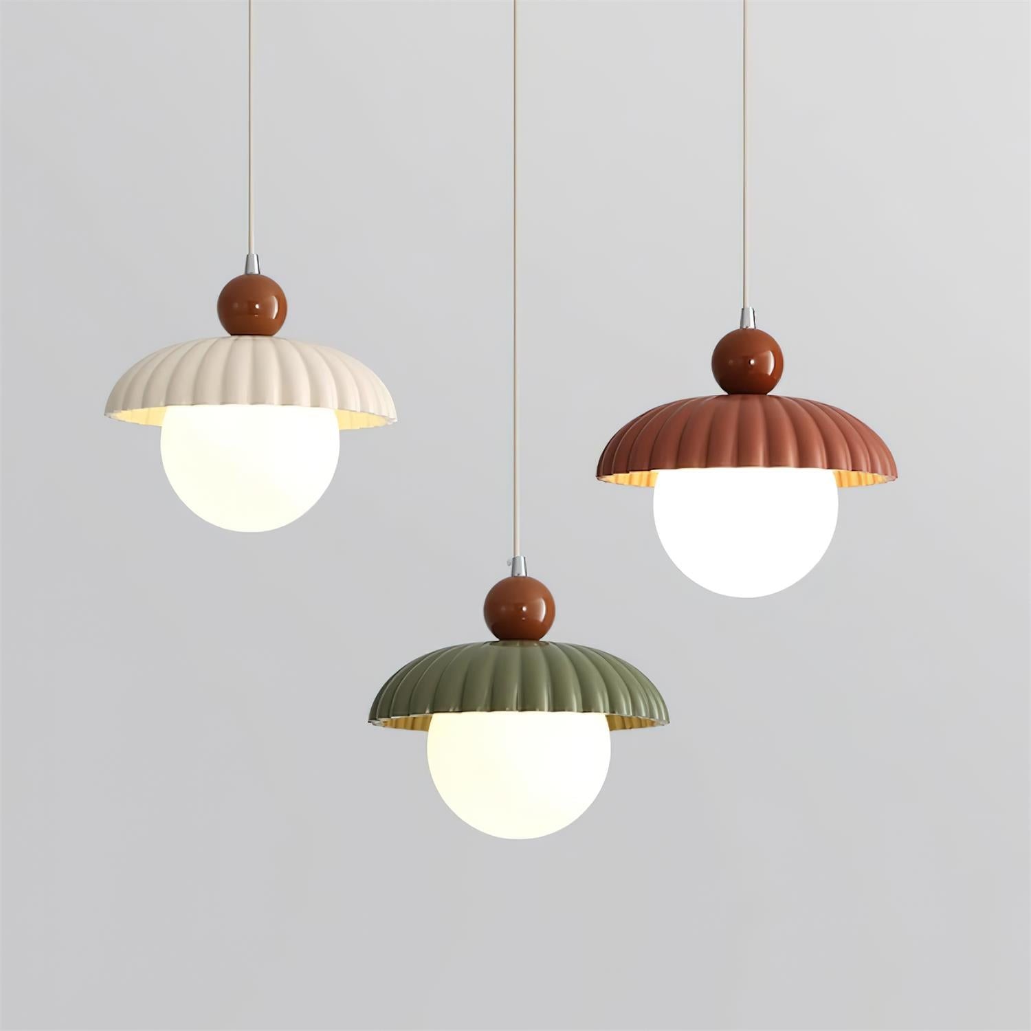 Creative Spherical Straw Hat Vertical Line Pendant Lamp M292
