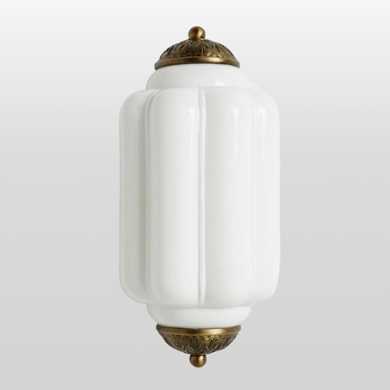 Eloise Brass Wall Sconce – Elegant Milk Glass Vintage Lighting T290
