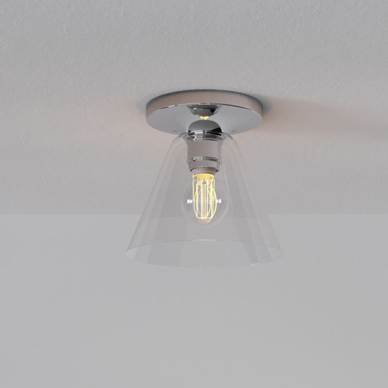 Conica Cone Flush Mount – Glass Ceiling Light for Modern Spaces T233
