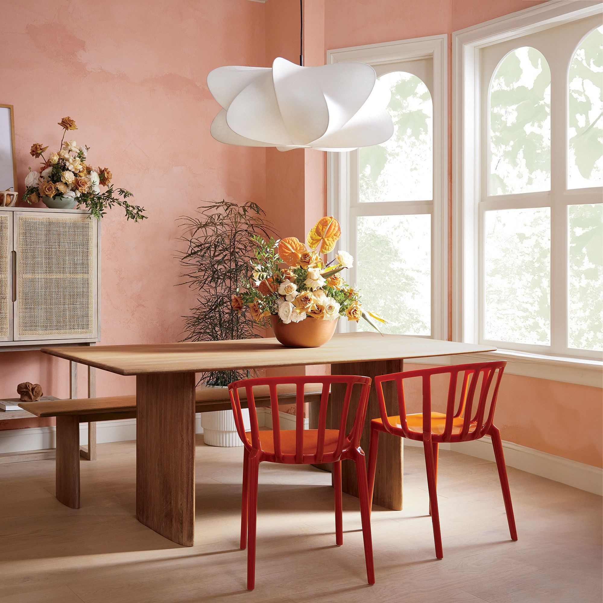 Havion Minimalist Pendant Lamp with Polymer Shade – Adjustable Height for Dining Rooms T065