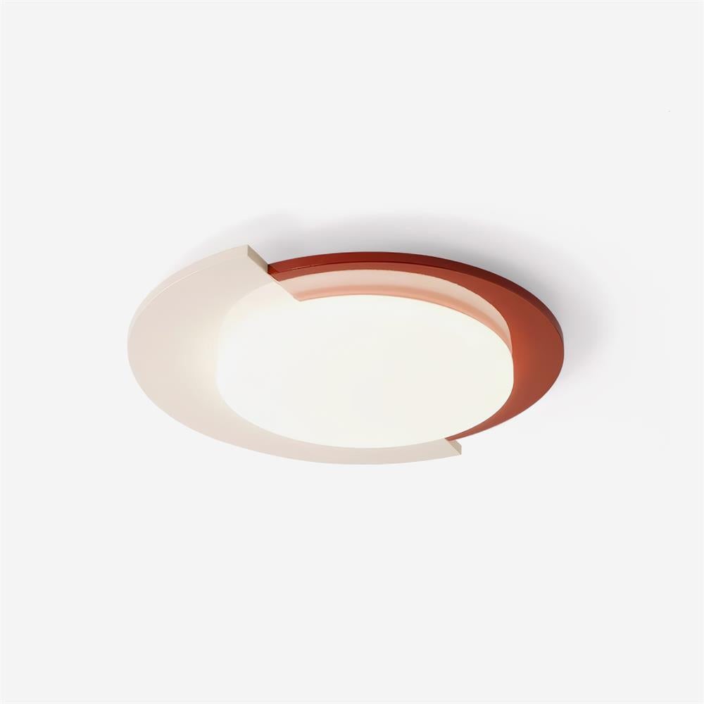 Red And White Round Ceiling Light M204