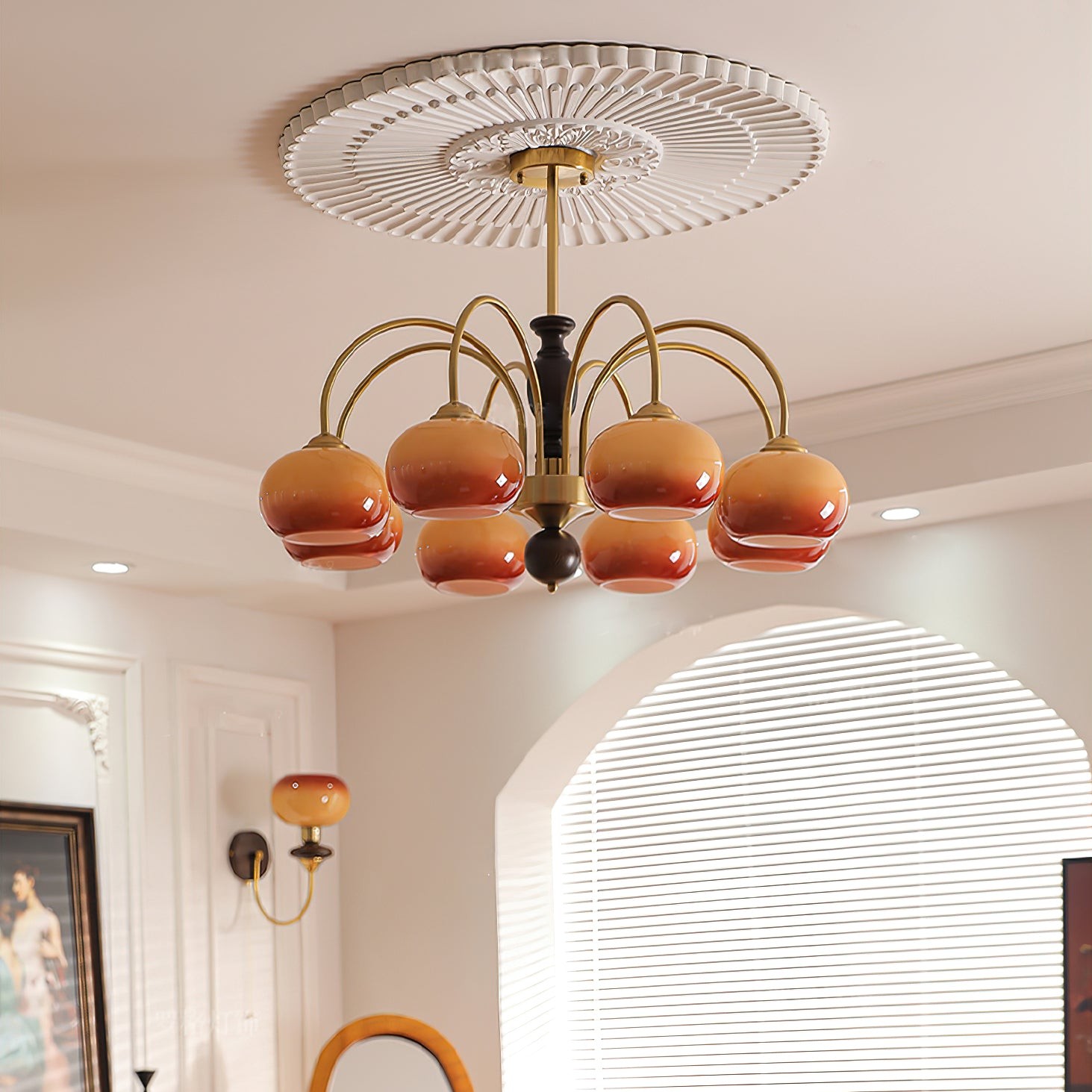 Retro Bauhaus Arch Chandelier M93