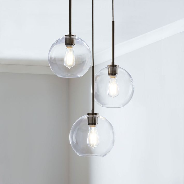 Selvion Minimalist Crystal Chandelier - Handcrafted Glass Sculptural Lighting Fixture T150