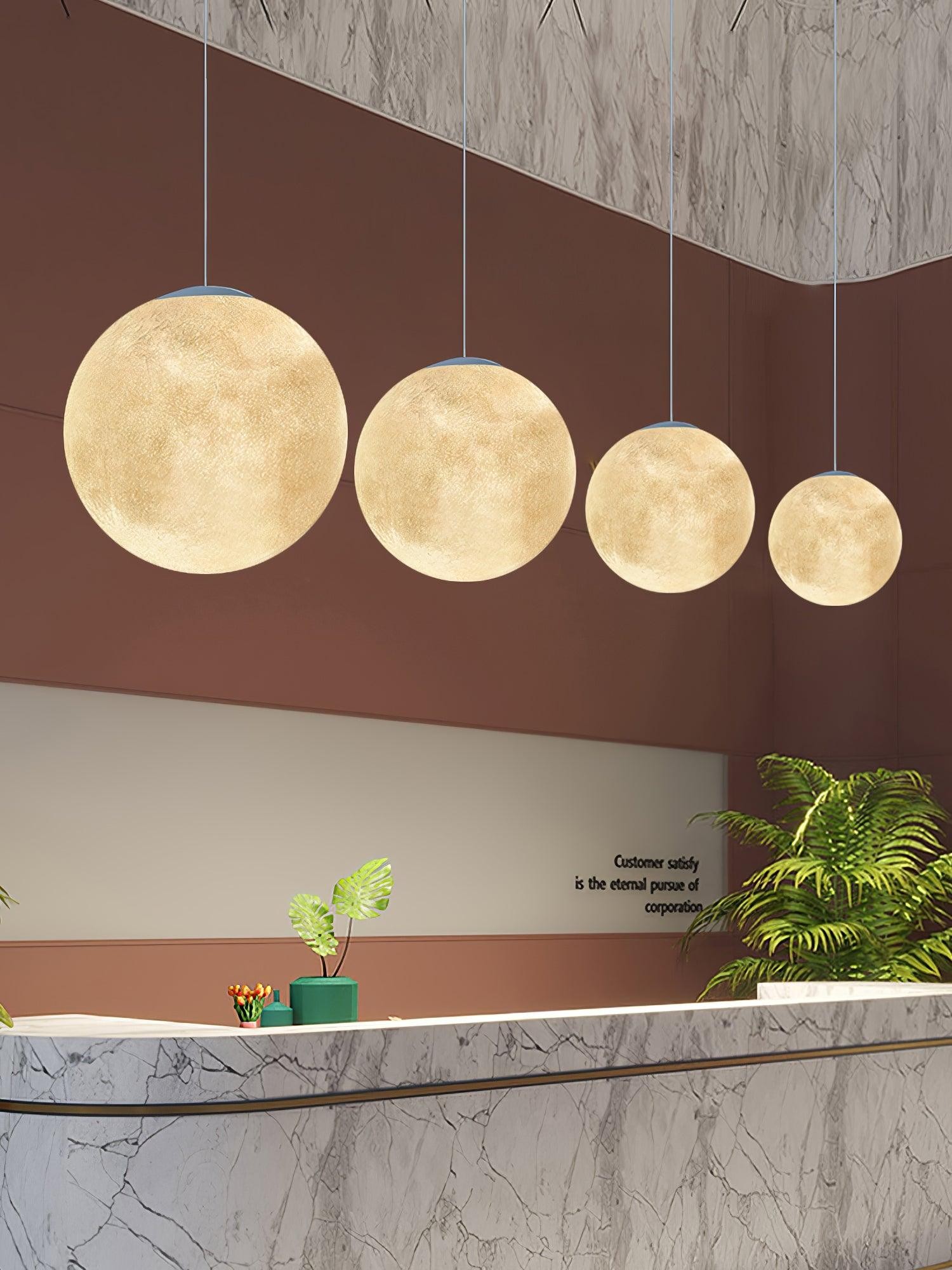 Planetary White Moon Chandelier Suitable For Living Room M98