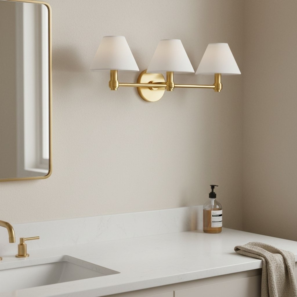 Roven Metal Wall Sconce - Sleek Metal Single or Triple Sconce for Vanity or Bathroom T656