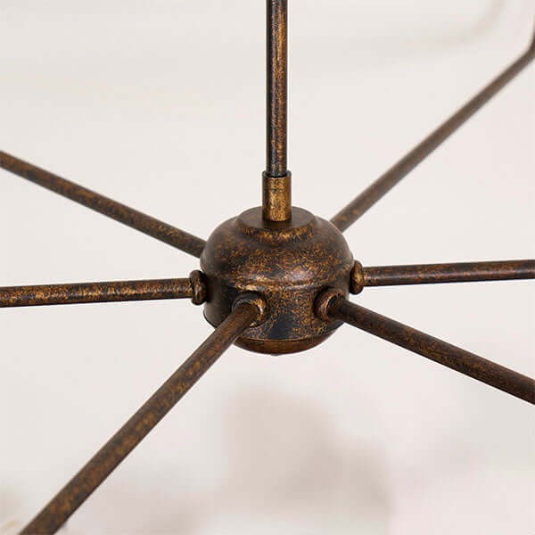 Piaf Geometric Metal Chandelier – Industrial Style for Dining Room T198