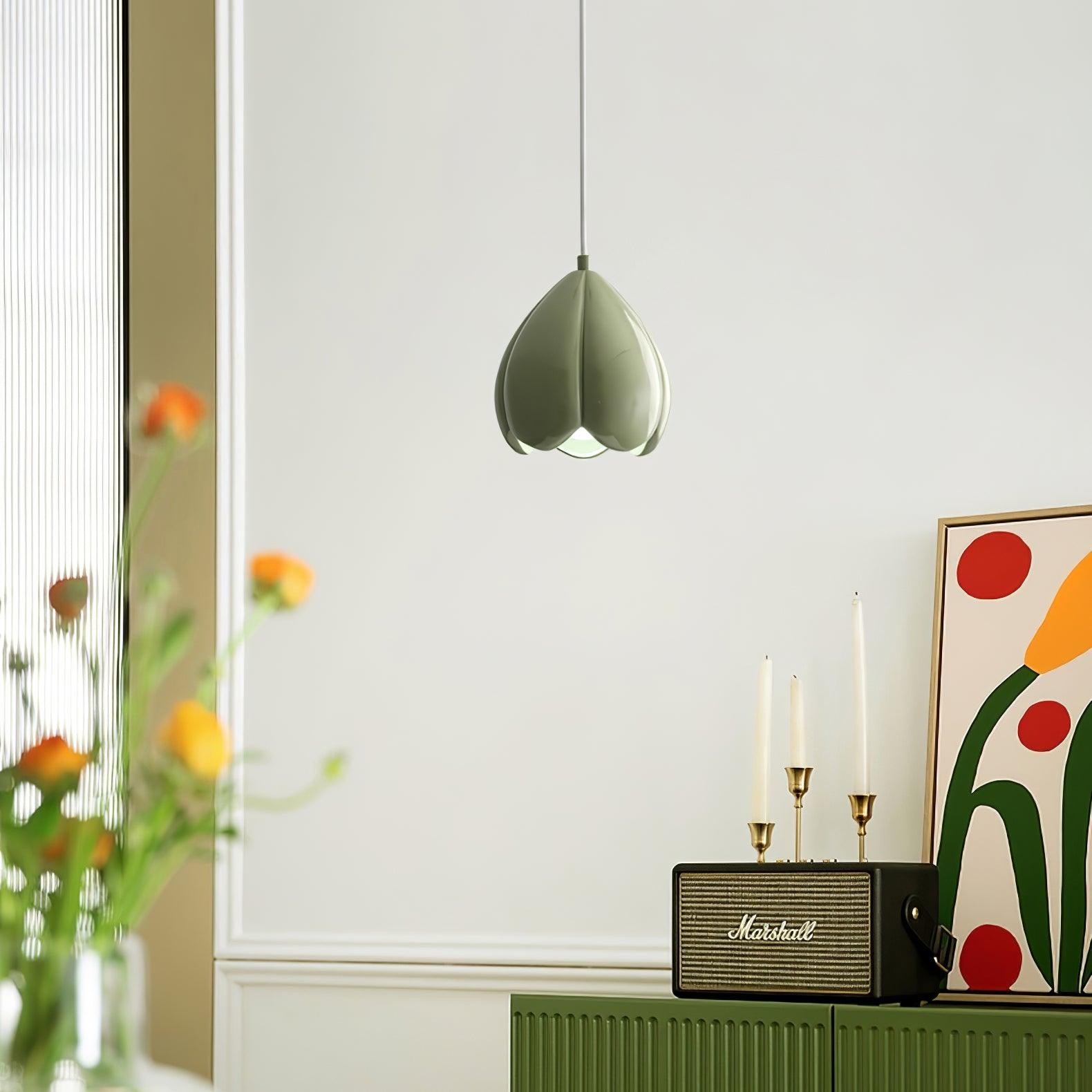 Cream Color Resin Pod Pendant Lamp M475