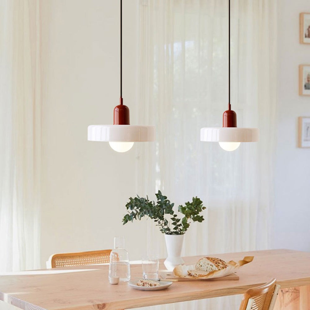 Morandi Glass Disc Orb Pendant Lamp S85