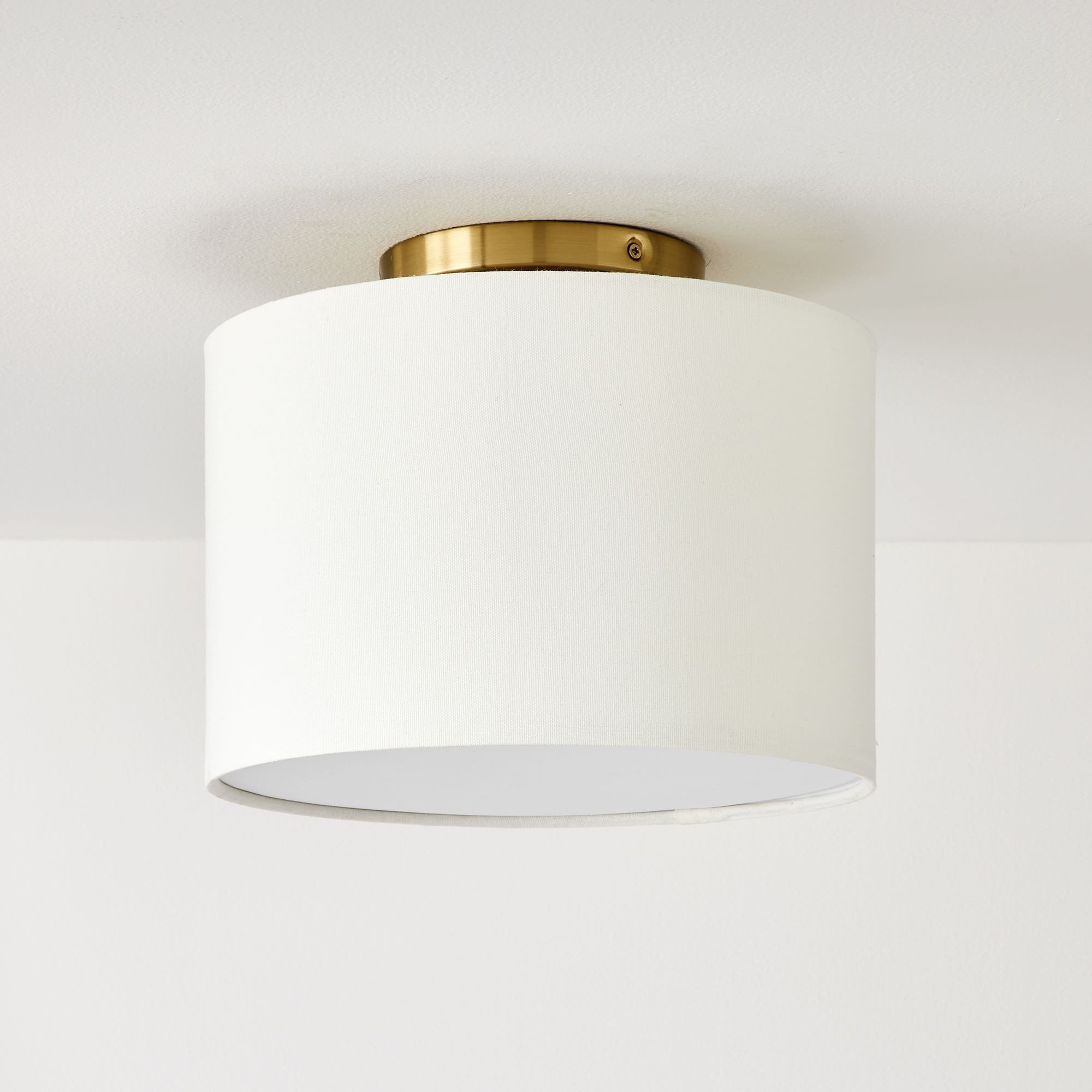 Jelvane Linen Drum Shade Ceiling Lamp T078