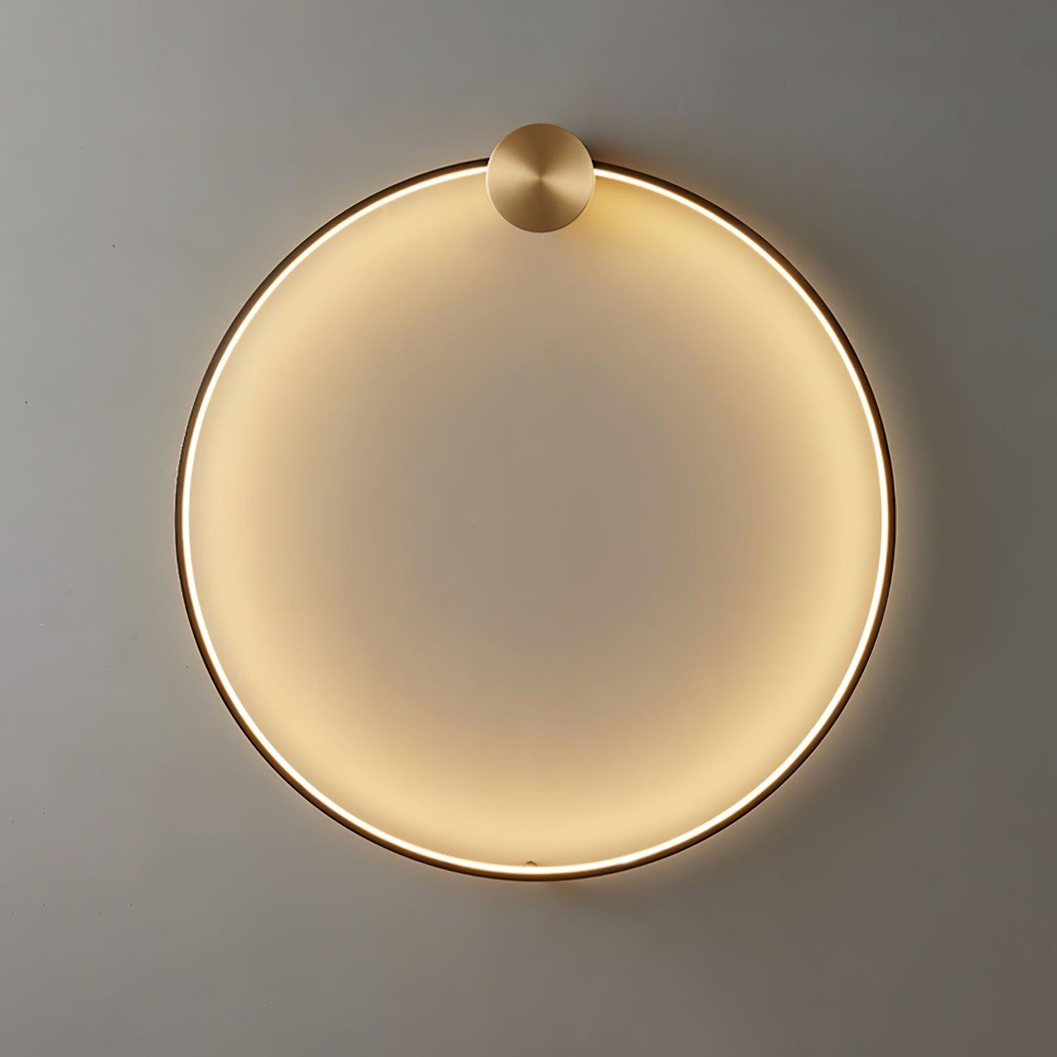 Minimalist Creative Simple Brass Round LED Wall Light M429