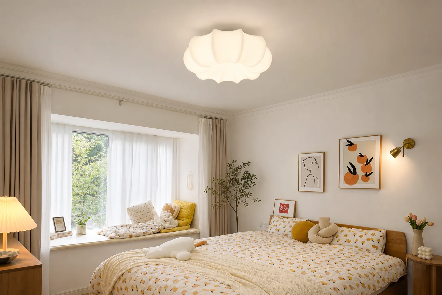 Parasolkowa lampa sufitowa M503 w dodatkowej scenie pomieszczenia