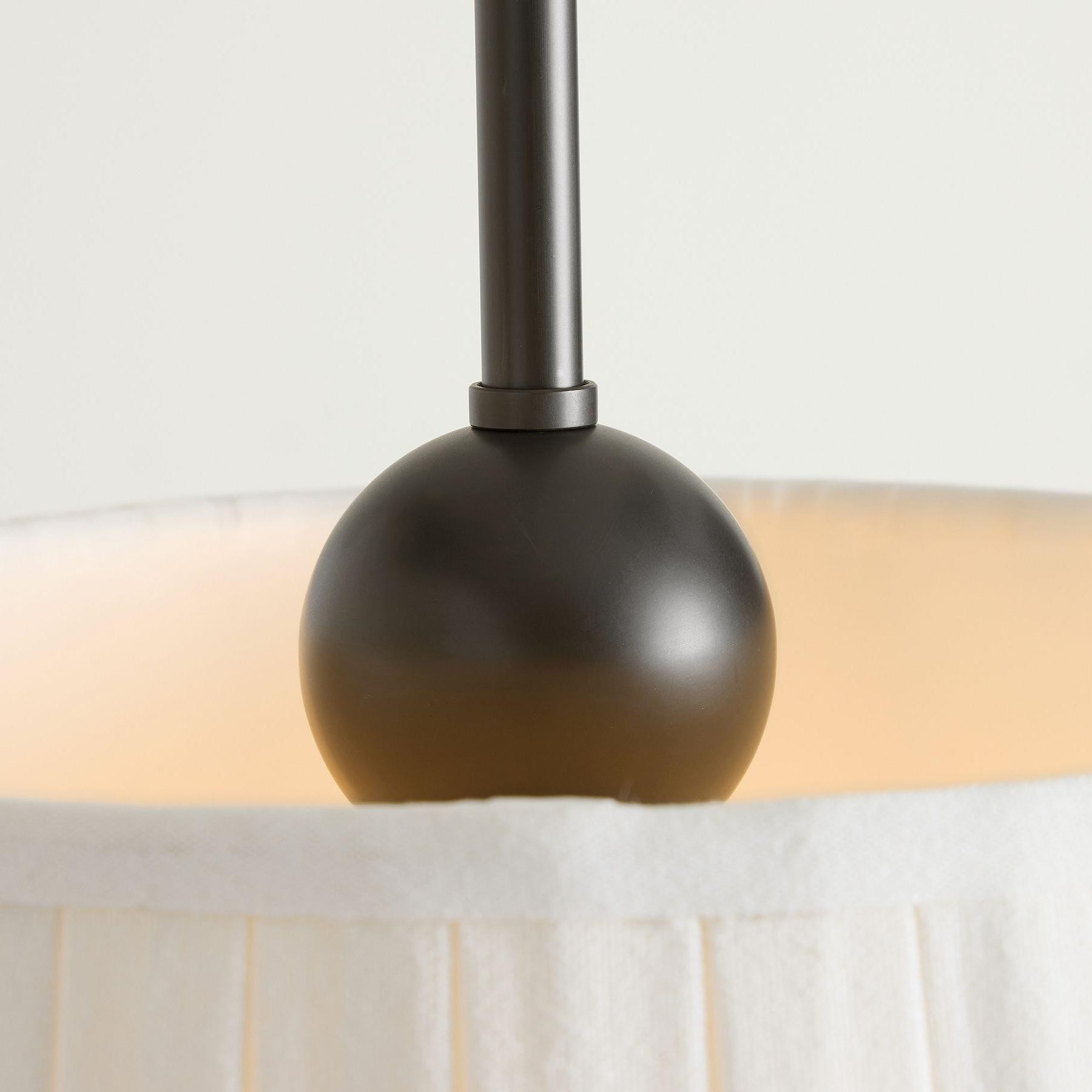 Luvora Modern Fabric Pleated Shade Pendant Lamp - Contemporary Elegant Decor Hanging Light T033