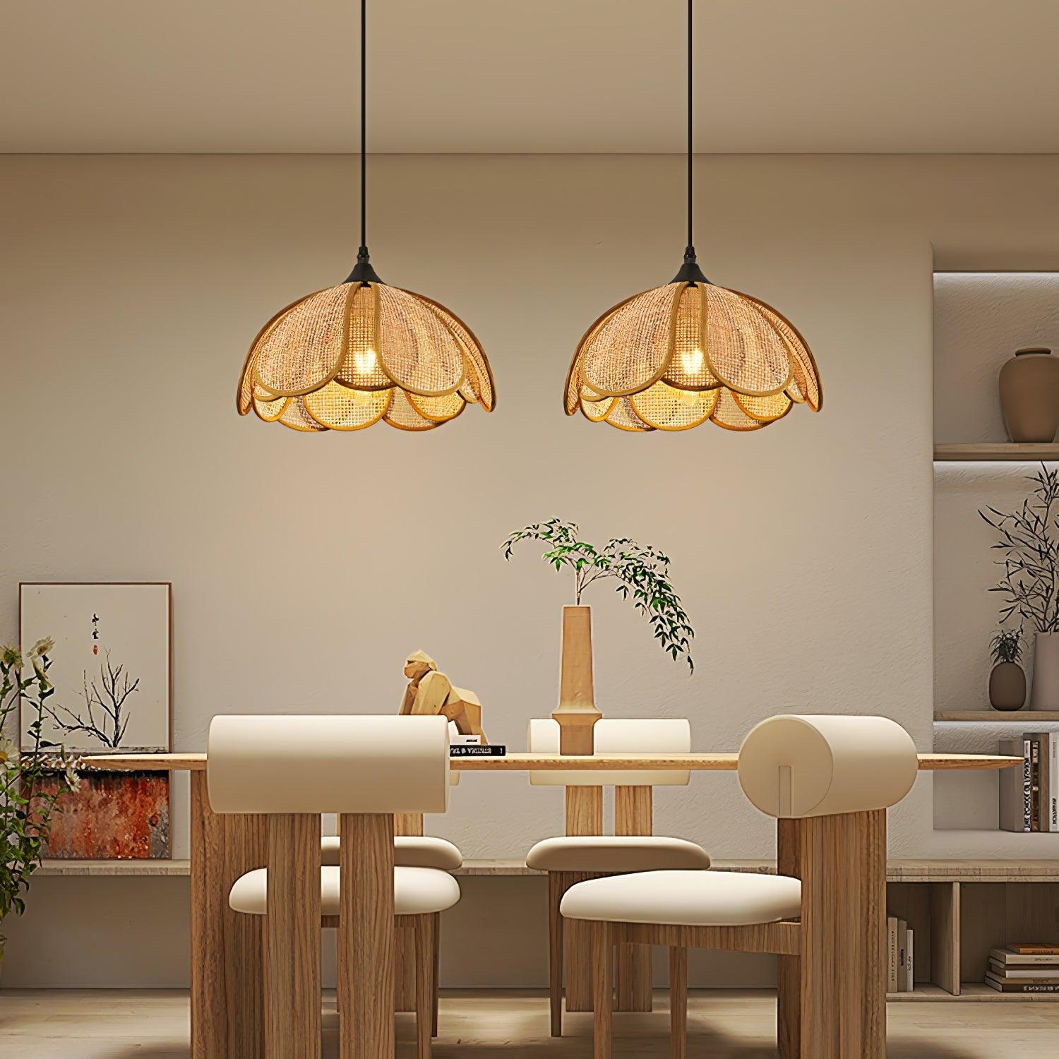 Bloom Rattan Pendant Lamp D358
