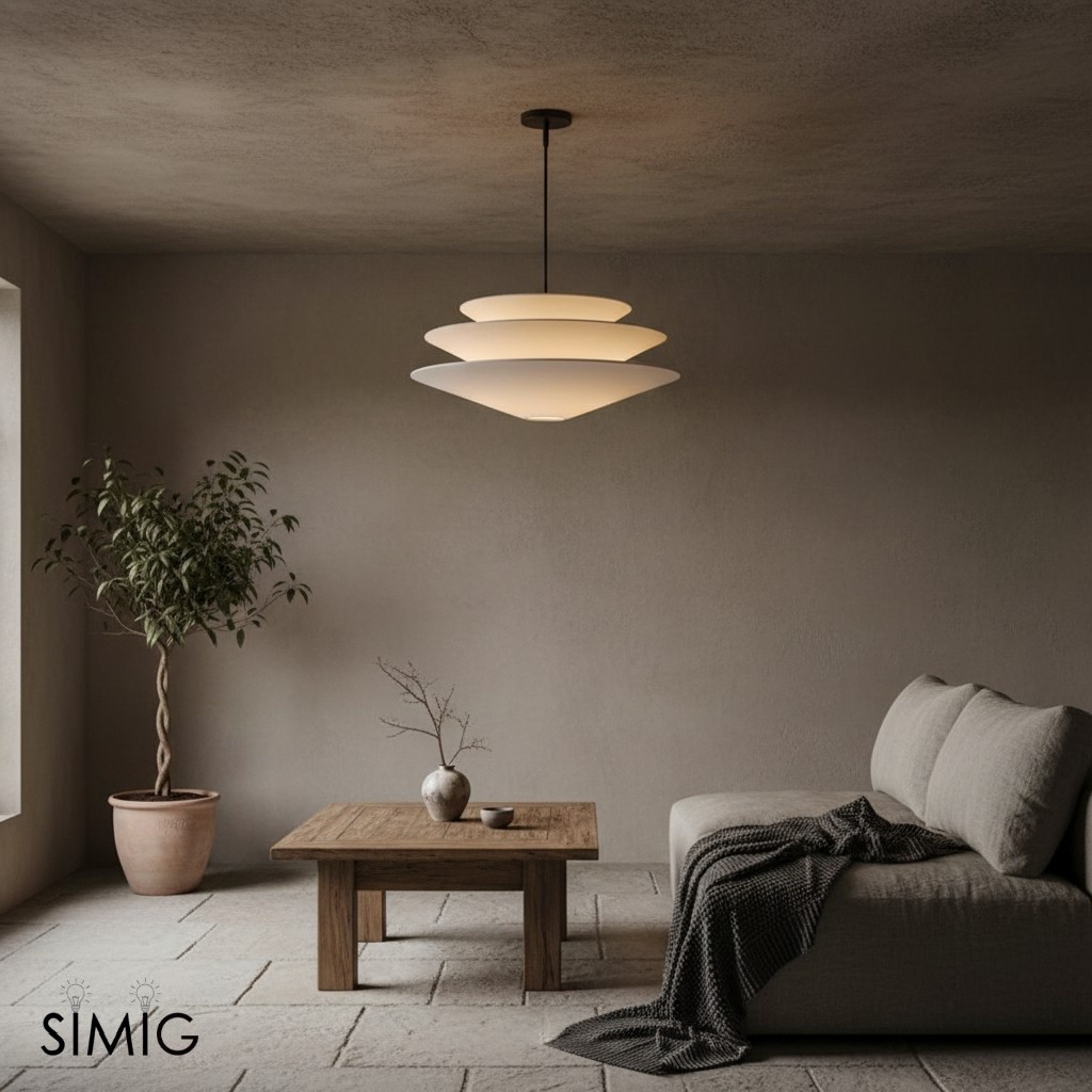 Solivara Minimalist Linen Pendant Light - Perfect for Dining Rooms & Offices T113