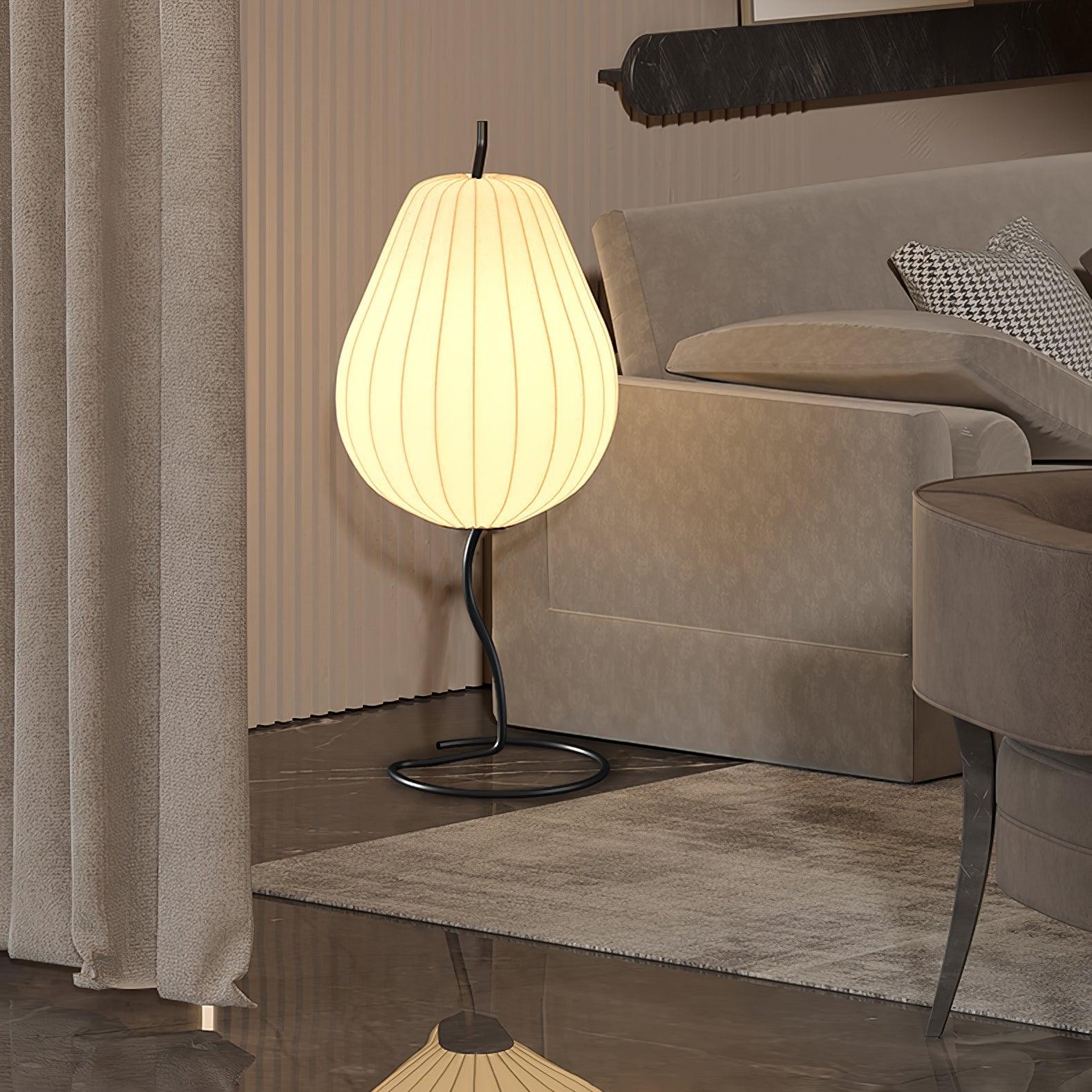 Pear-shaped Shite Floor Lamp Suitable For Living Room M35