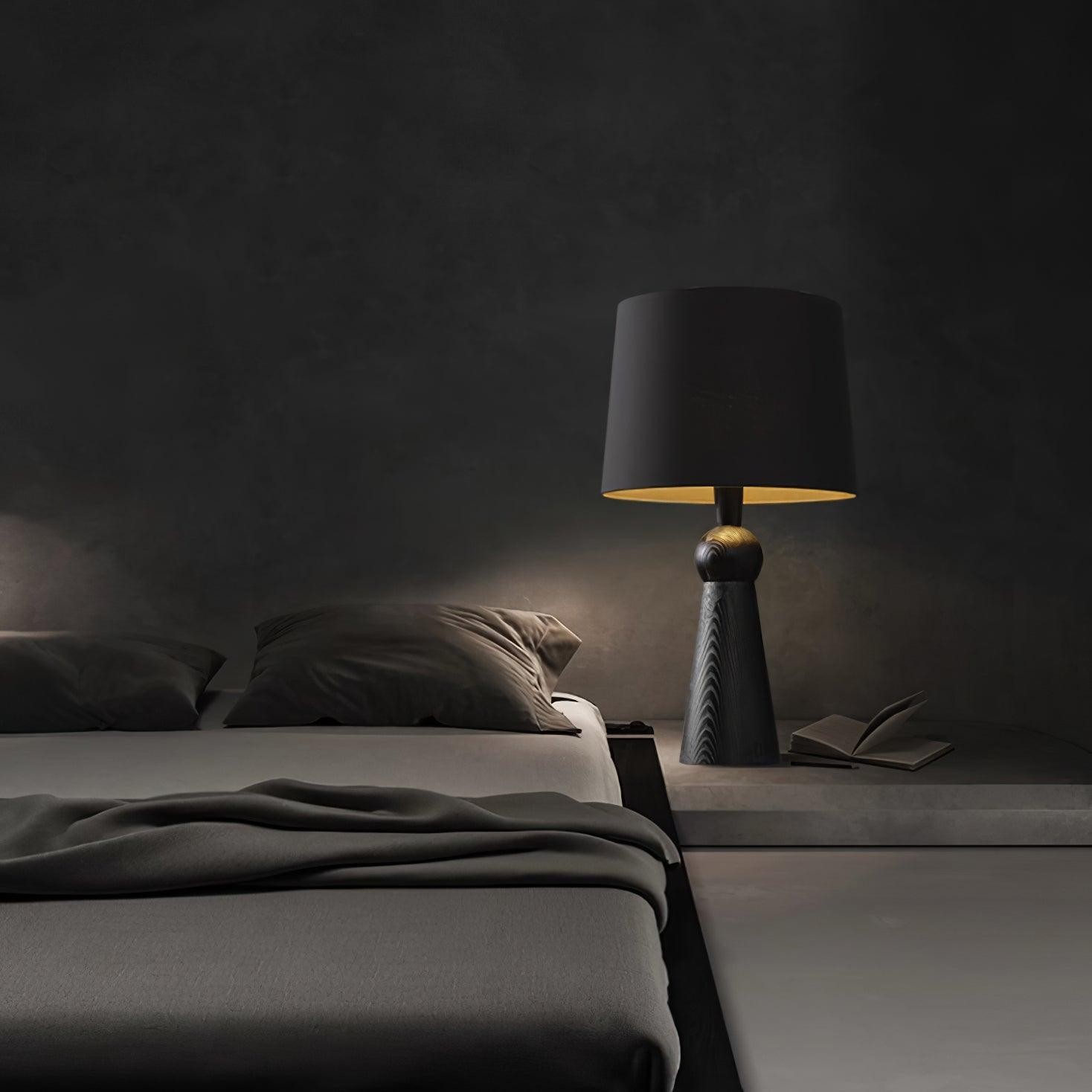 Nordic Retro Solid Wood Fabric Table Lamp M87