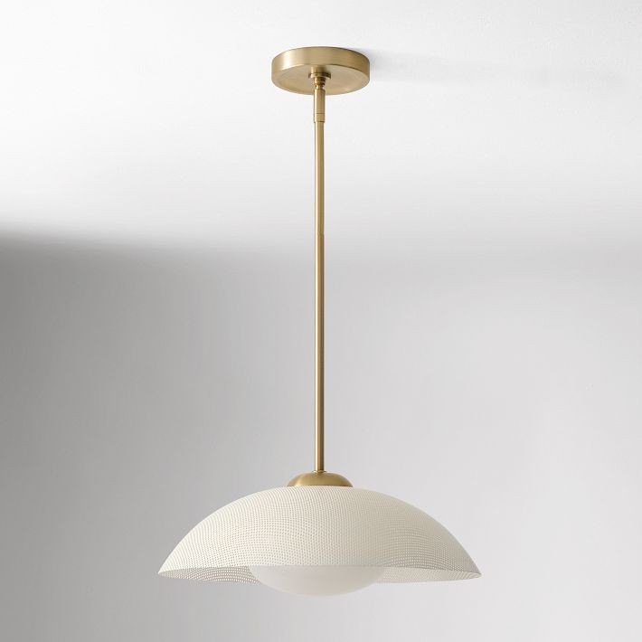 Elorina Pendant Light - Perforated Metal Shade, Champagne Bronze T042