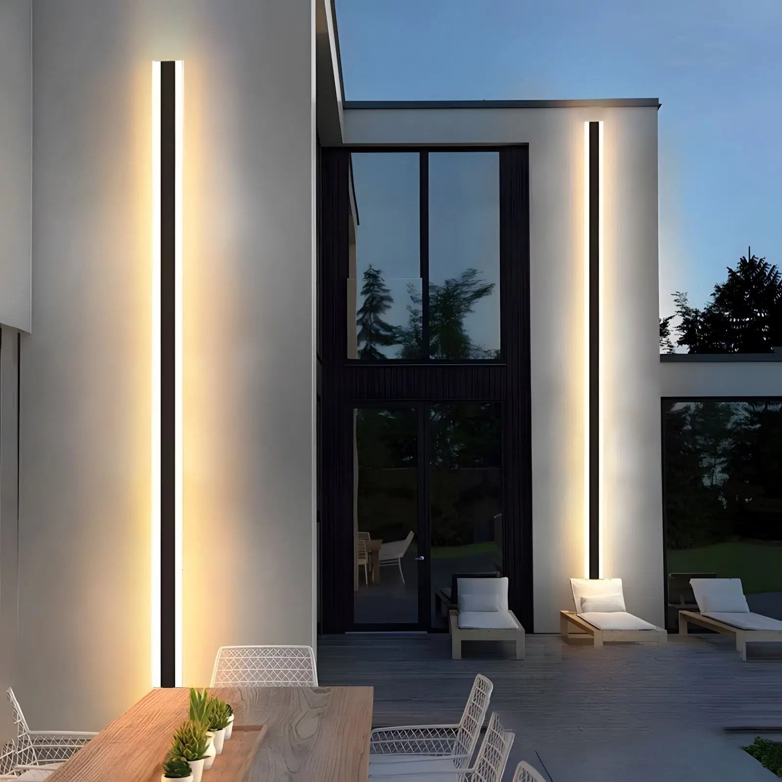 Modern Long Strip Outdoor Wall Light – Waterproof Lamp for Porch & Garden S370