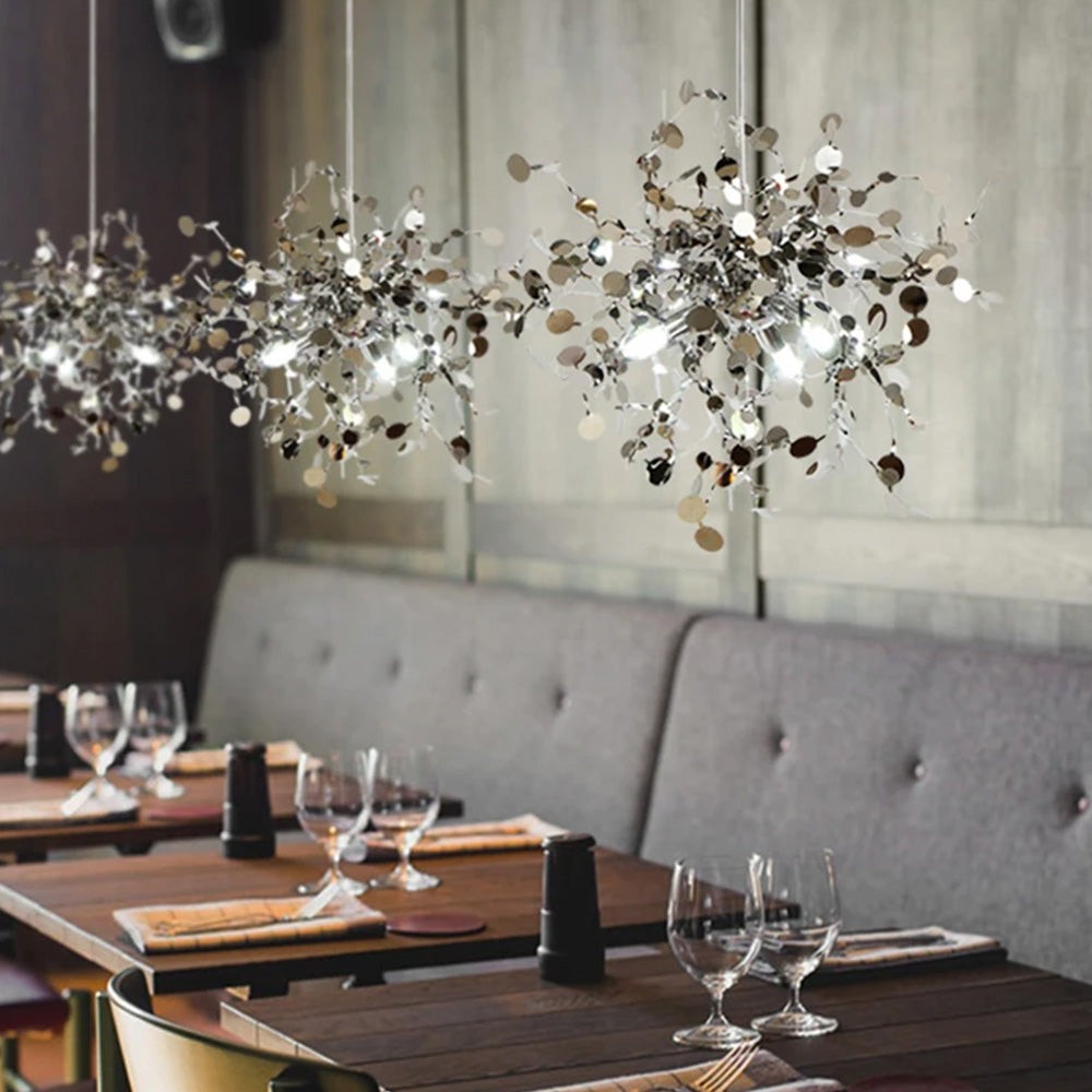Modern Creative Decorative Leaf Stainless Steel Pendant Light M158
