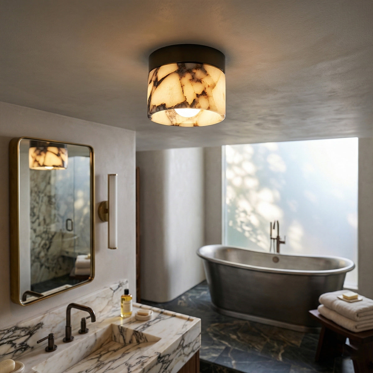 Marble Round Ceiling Lamp D627