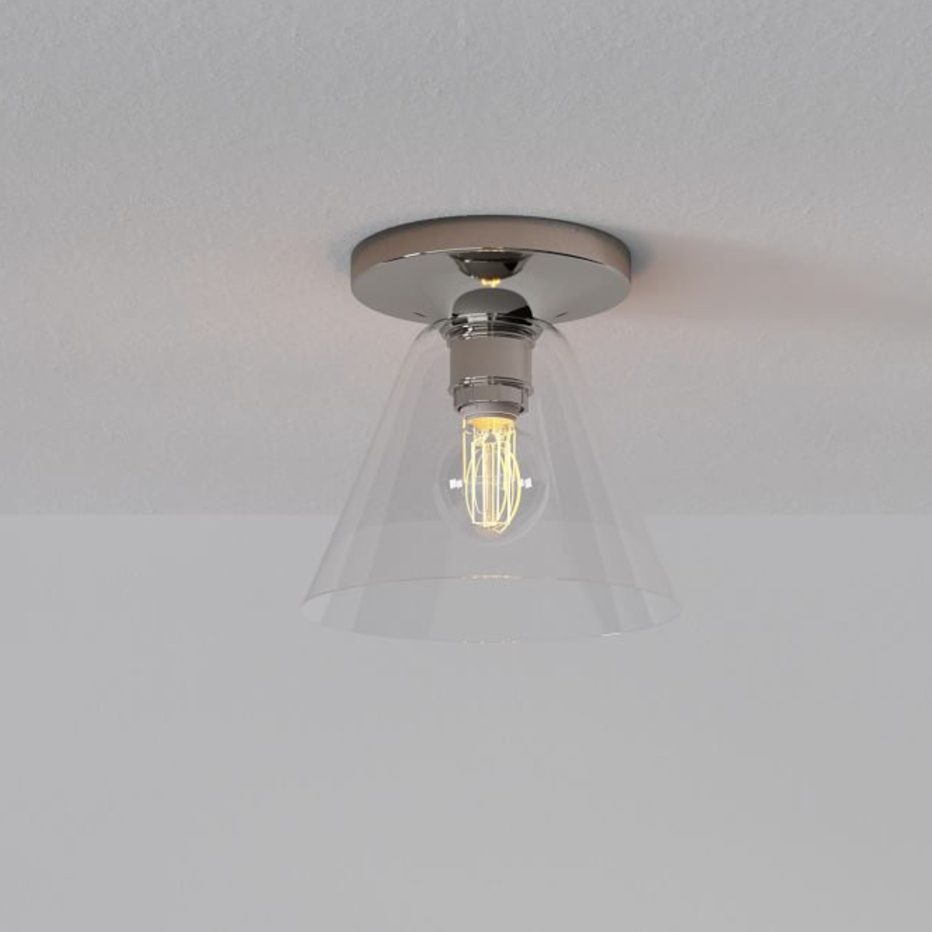 Conica Cone Flush Mount – Glass Ceiling Light for Modern Spaces T233