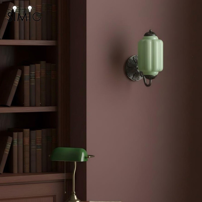 Eloise Vintage Sconce With Milk Glass Shade For Bedroom Or Hallway S194