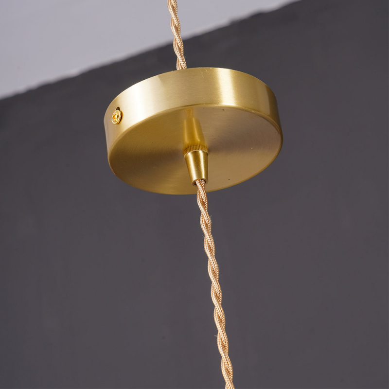 Retro Hibiscus Flower Glass Pendant Light S104