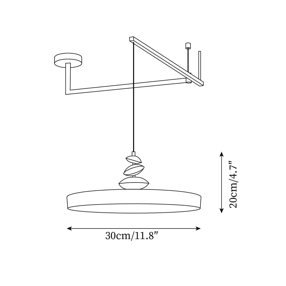 Simple Rocker Arm Flying Saucer Creative Chandelier M375
