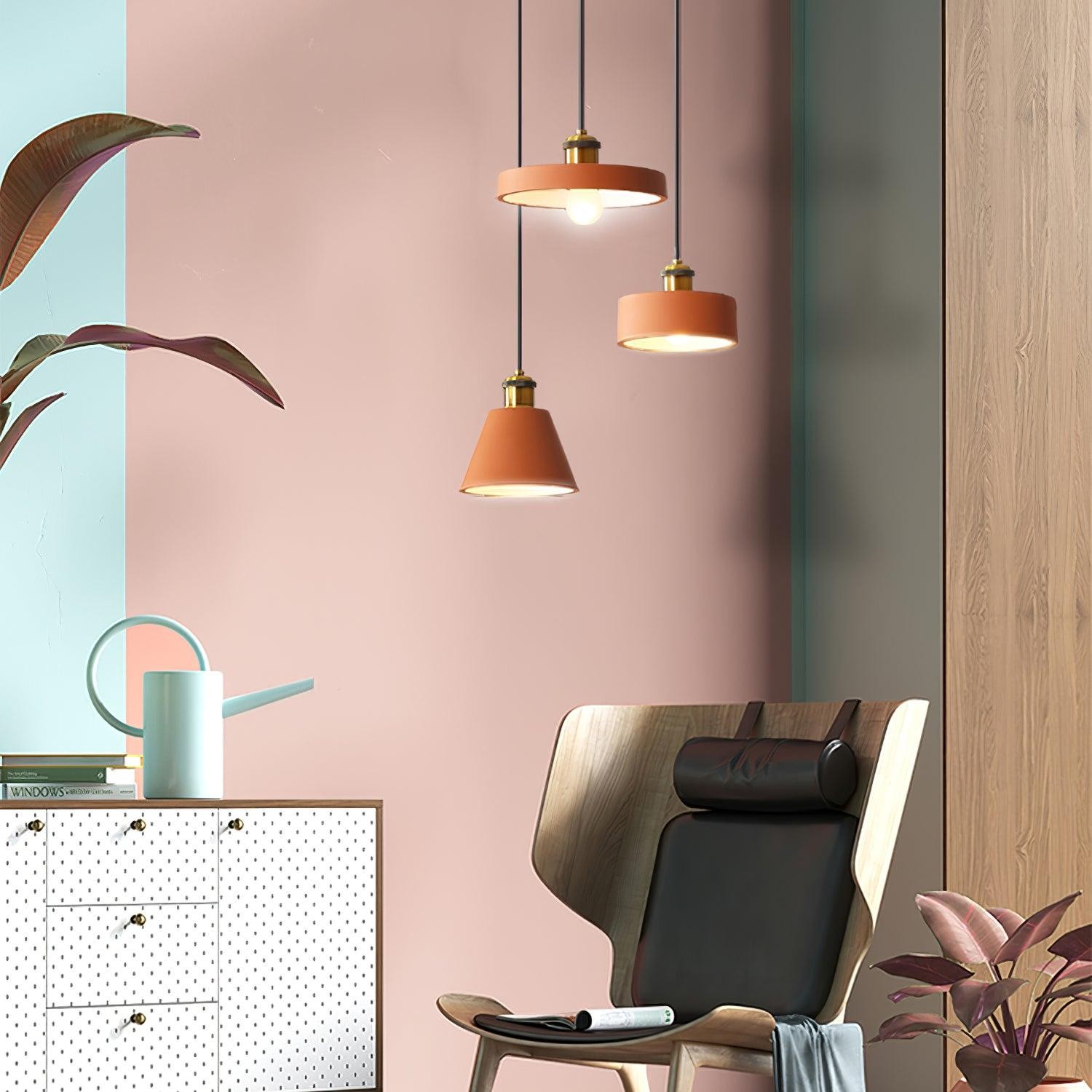 Modern Resin Geometric Pendant Lamp M432
