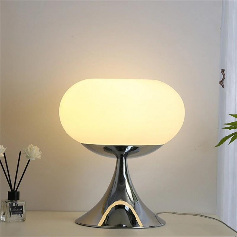 Bauhaus Apple Shaped Glass Led Table Lamp S137