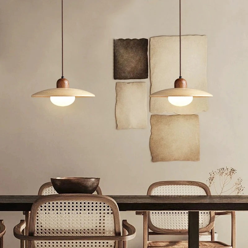 Nordic Bamboo & Wooden Pendant Light D921