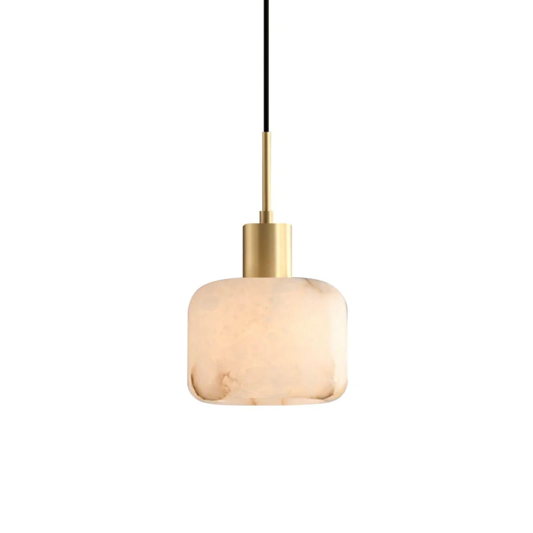 Velia Acorn Alabaster Minimalist Pendant Light D944