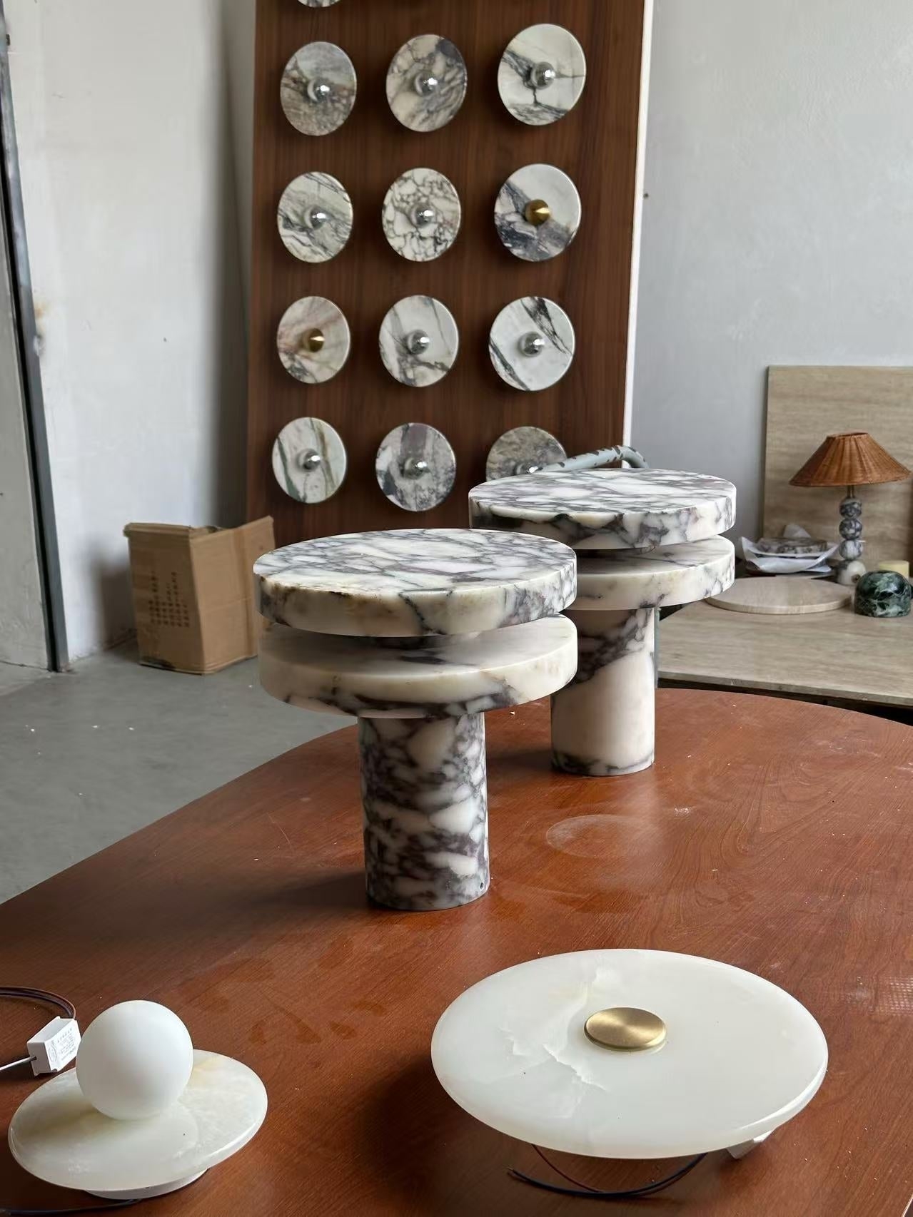 Pillar Marble Table Lamp D567