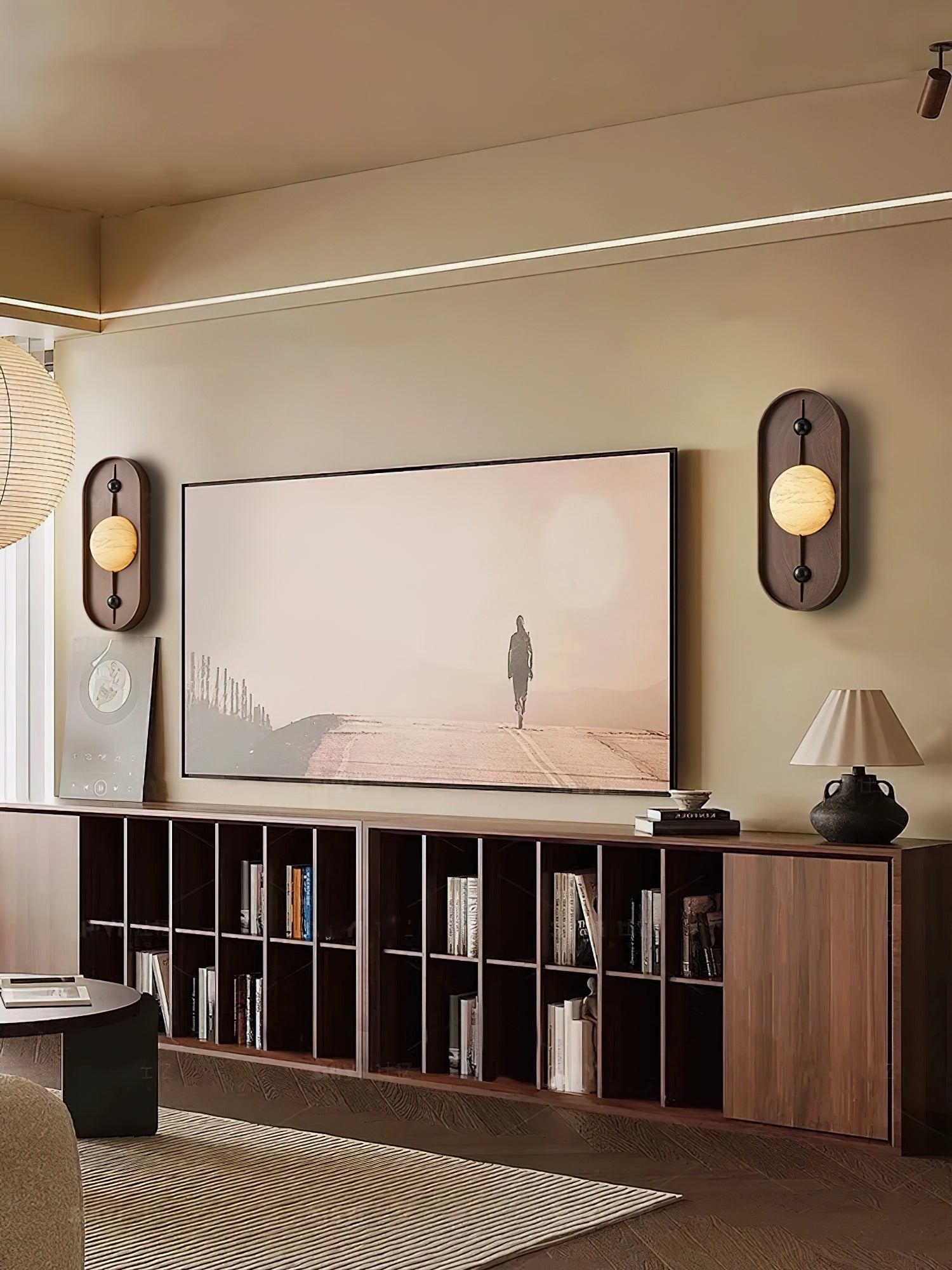 Bezel Alabaster Wall Lamp D393