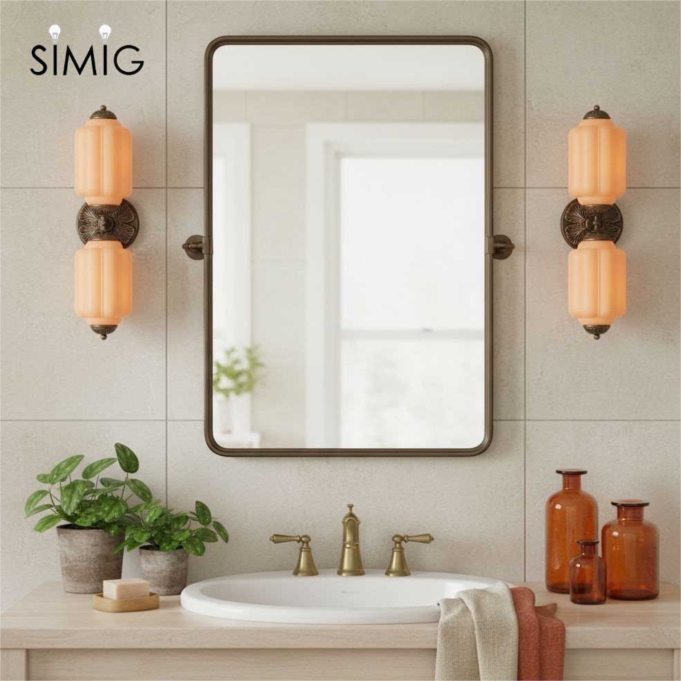 Eloise Pumkin Glass Vanity Sconce G51