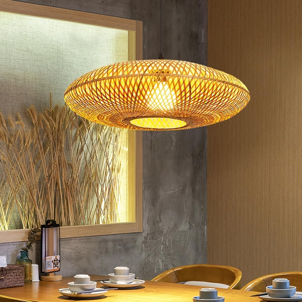 Treasure of the Dawn Bamboo Rattan Pendant Light D899
