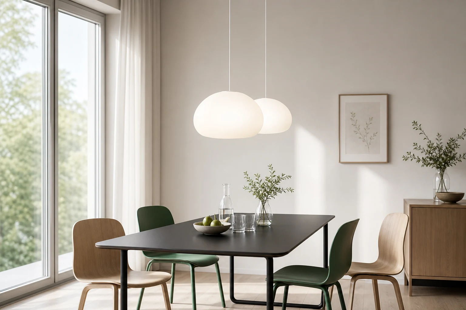 Lampa wisząca Steamed Bun M421 w stylu lifestylowym