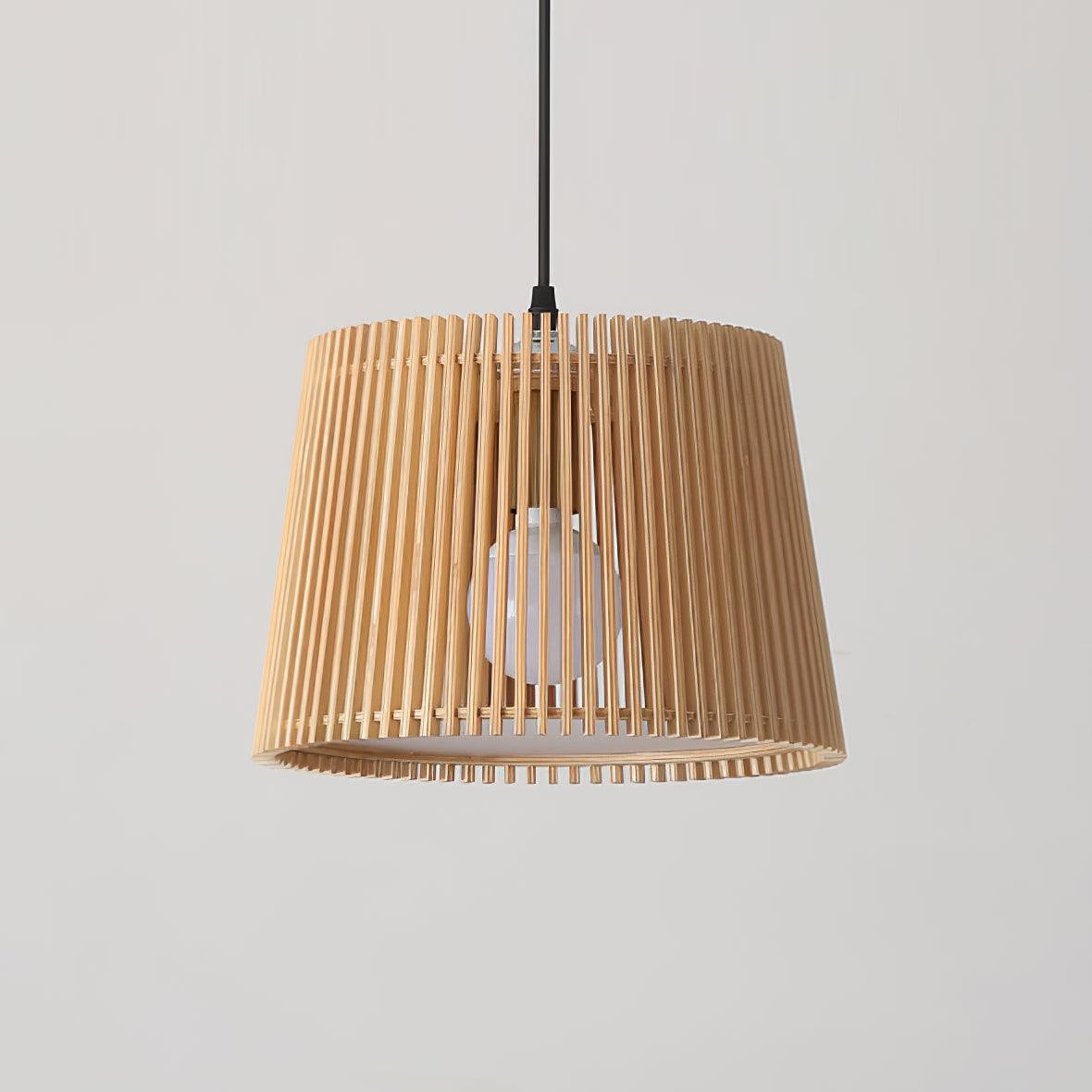Wooden Log Color Cage Pendant Light M425