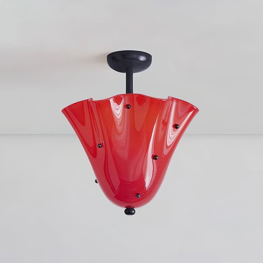 Bellina Decorative Glass Ceiling Light - Modern Sculptural Flush Mount T282