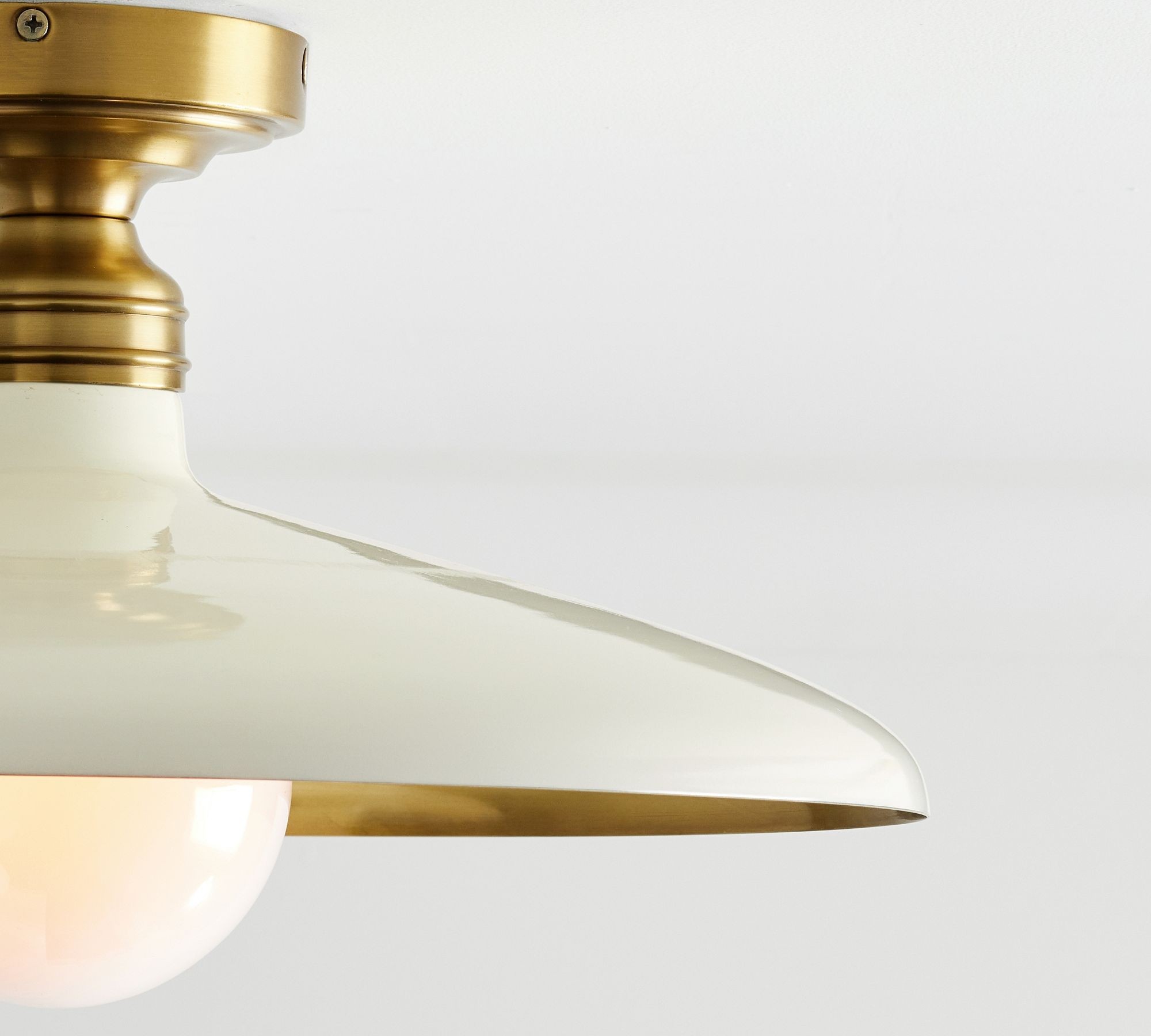 Forvara Farmhouse Metal Flush Mount Light - Black or White Ceiling Lamp T091