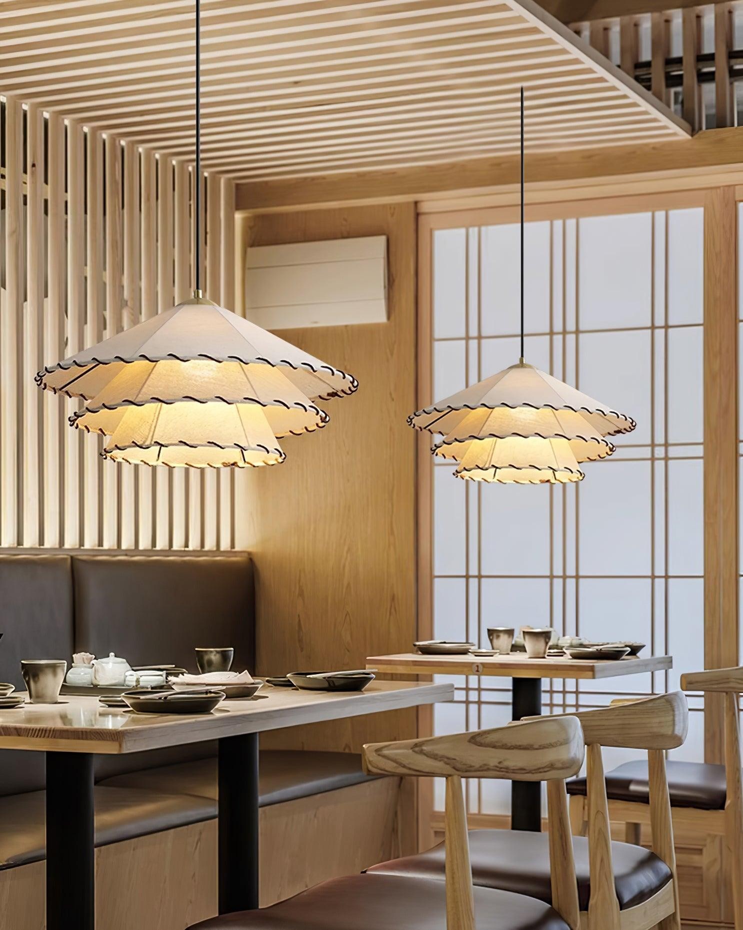 Vinatge Lotus Leaf Fabric Pendant Light M343