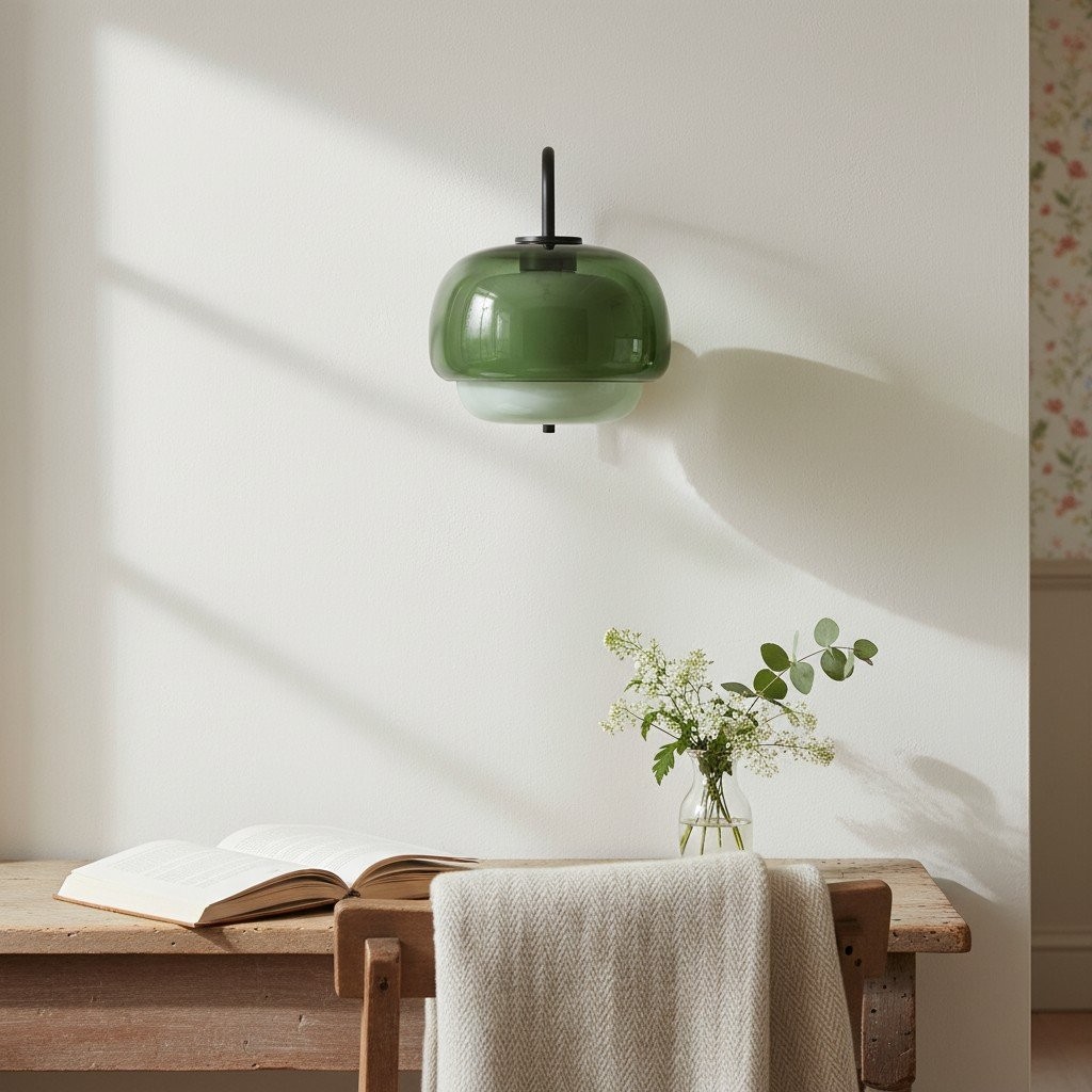 Clinco Colored Modern Vintage Glass Wall Lamp - Soft Mushroom Glow T416