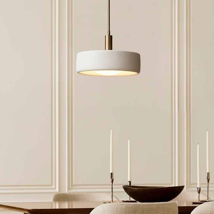 Cerova Modern Ivory Pendant Lamp – Minimalist Organic Design for Dining Rooms T164