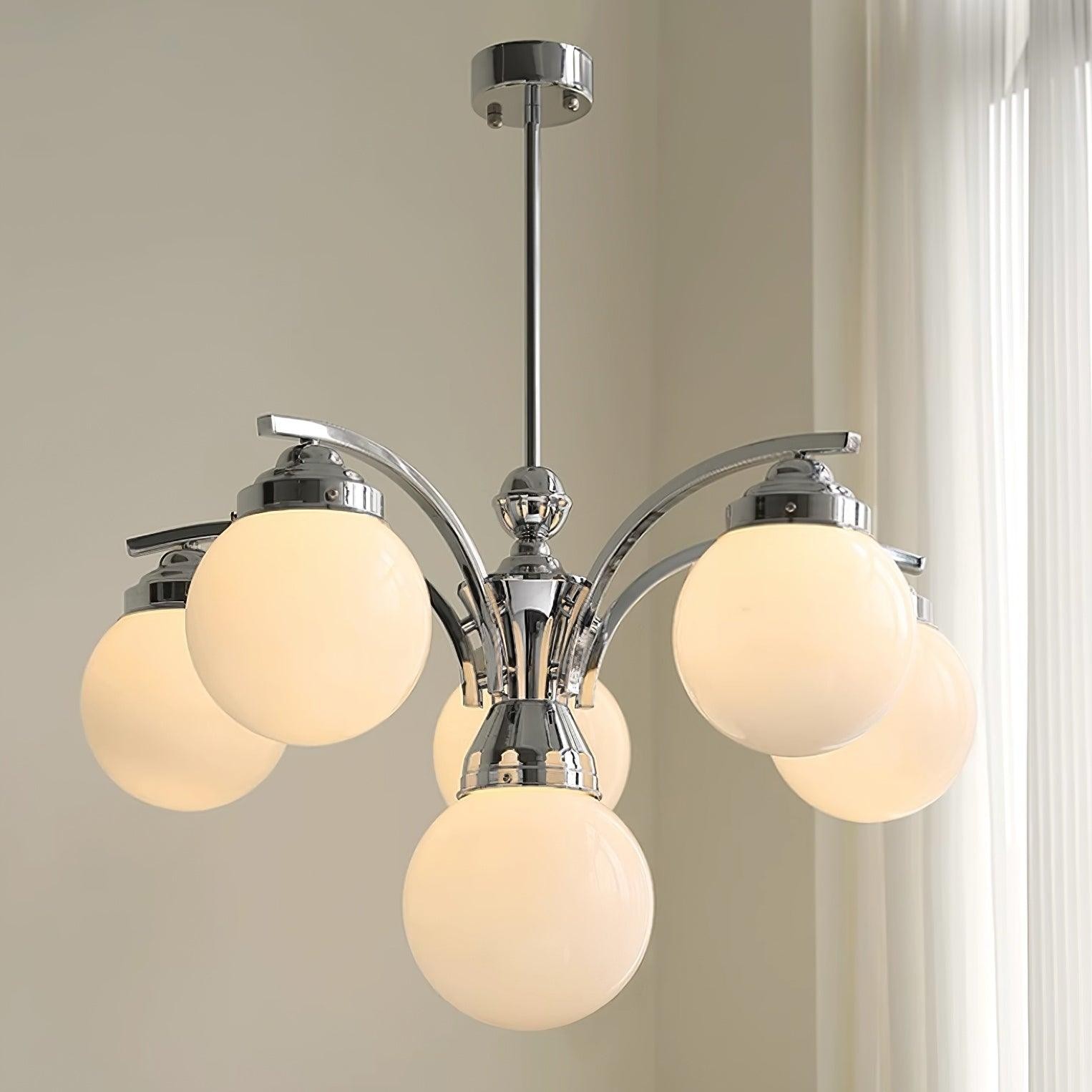 French Elegant Glass Orb Chandelier M531