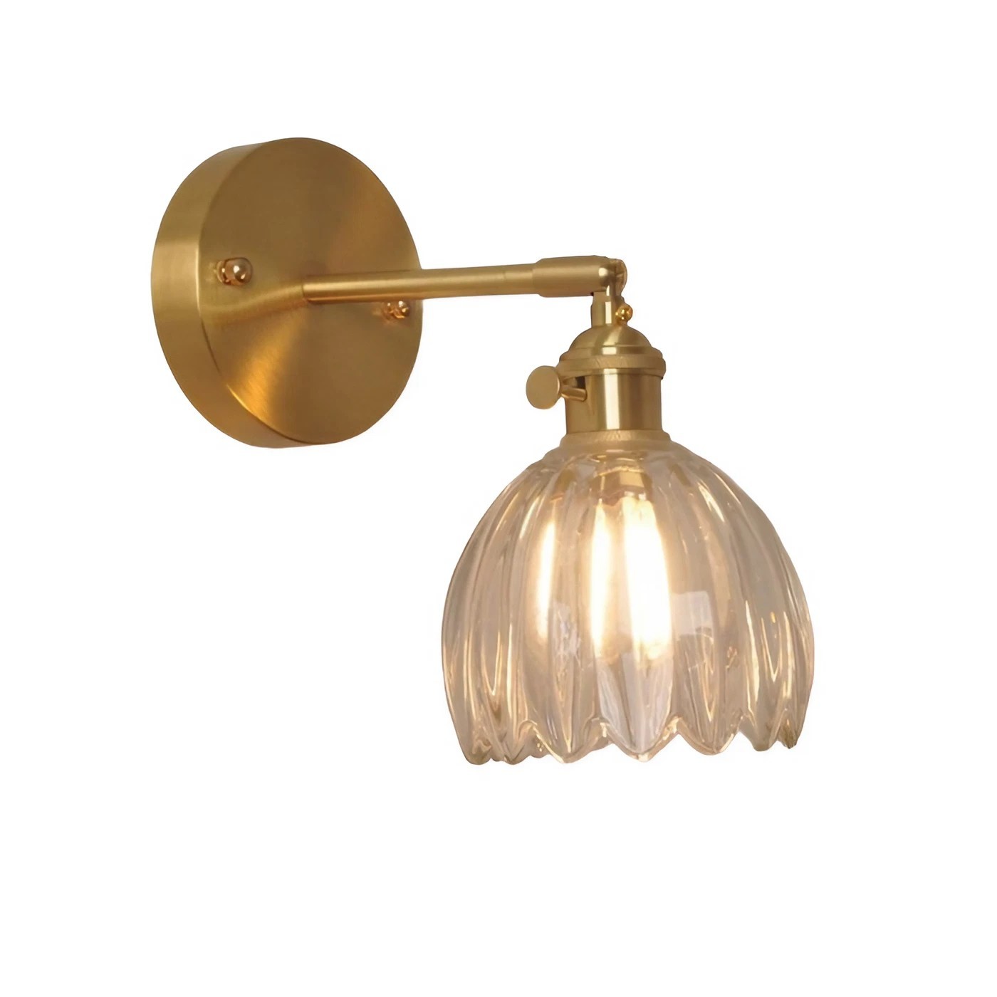 Retro Flower Bud Tulip Glass Wall Lamp S98