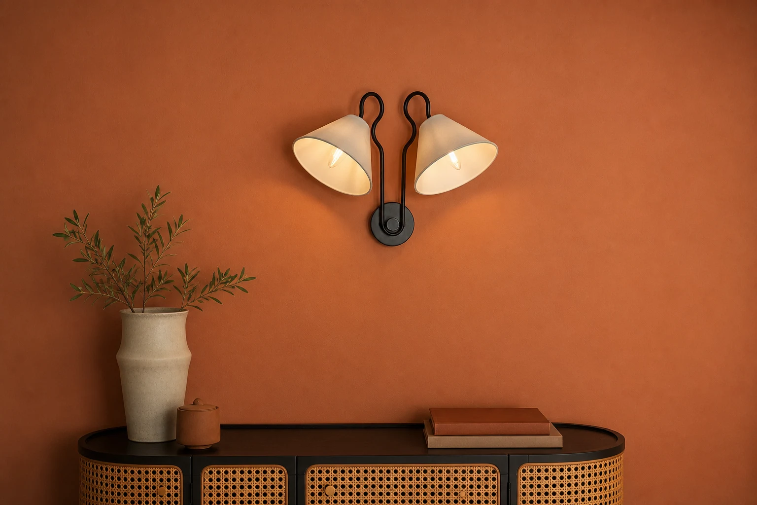 Lampa ścienna Madelyn D580 stylizowana na scenę wewnętrzną