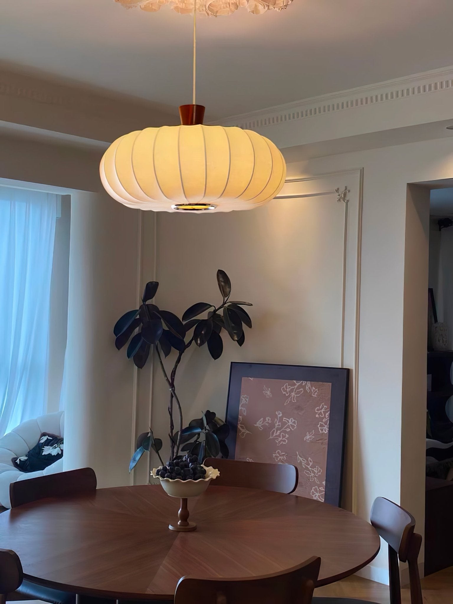 Classic Silk Lantern Pendant Light M514