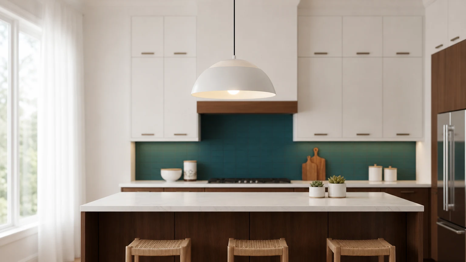 Lampa wisząca Abat Jour D376 w nowoczesnym wnętrzu